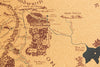 Mapa de Tierra Media en Corcho Natural · Colección Impresos · Enmarcado en Madera Laminada