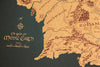 Mapa de Tierra Media en Corcho Natural · Colección Impresos · Enmarcado en Madera Laminada