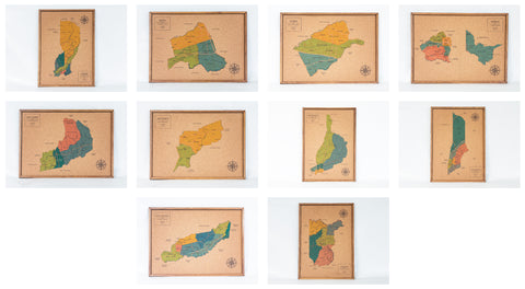 Mapas de Cantones de Heredia de CORCHO - Colección IMPRESOS