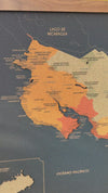Mapa de Costa Rica de Corcho · Colección RELIEVE | 110 × 80 cm