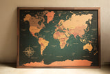 Mapamundi de CORCHO - Colección IMPRESOS - 80 x 58 cm