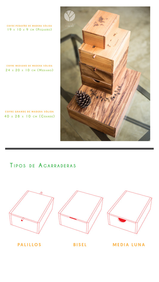 Caja de Madera Sólida Personalizable