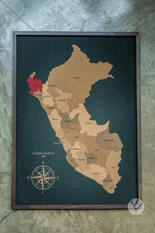 Mapa de Perú de Corcho · Colección IMPRESOS