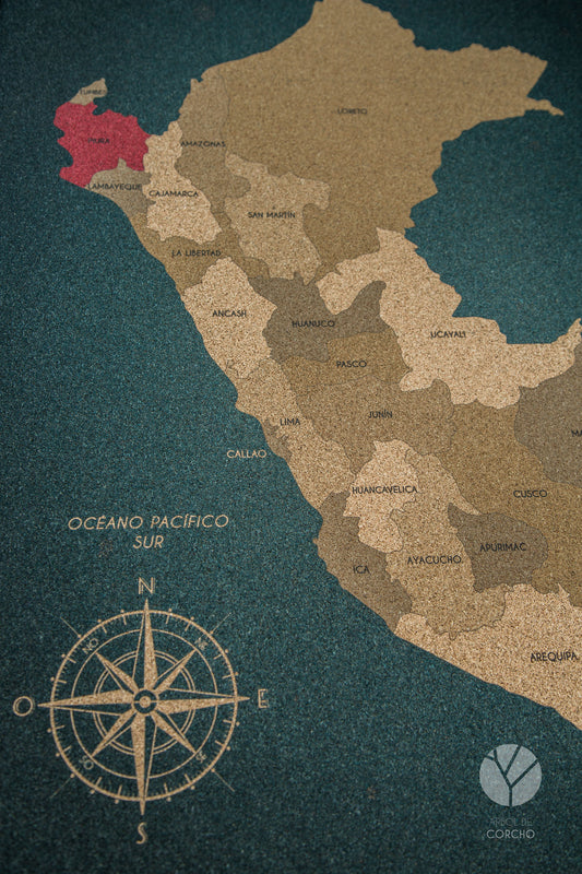 Mapa de Perú de Corcho · Colección IMPRESOS