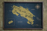 Mapa de Costa Rica de CORCHO - Colección IMPRESOS - 55 x 40 cm