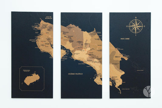 Mapa de Costa Rica de CORCHO - Colección TRÍPTICOS