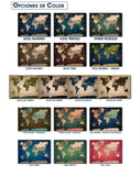 Mapamundi de CORCHO - Colección RELIEVE - 110 x 80 cm
