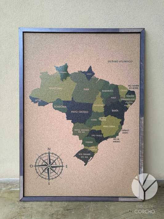 Mapa de Brasil de Corcho · Colección IMPRESOS
