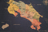 Mapa de Costa Rica en Corcho Natural - Colección Impresos · 45 × 33 cm