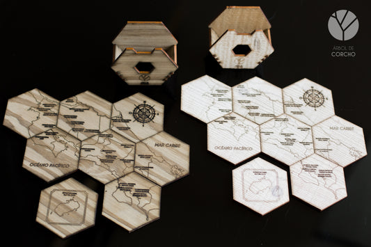 Posavasos de Madera - Mapa de Costa Rica