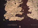 Mapa  "Westeros + Essos en CORCHO" (Game of Thrones)