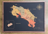 Mapa de Costa Rica de CORCHO - Colección RELIEVE - 110 x 80 cm