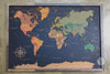 Mapamundi de CORCHO - Colección RELIEVE - 110 x 80 cm