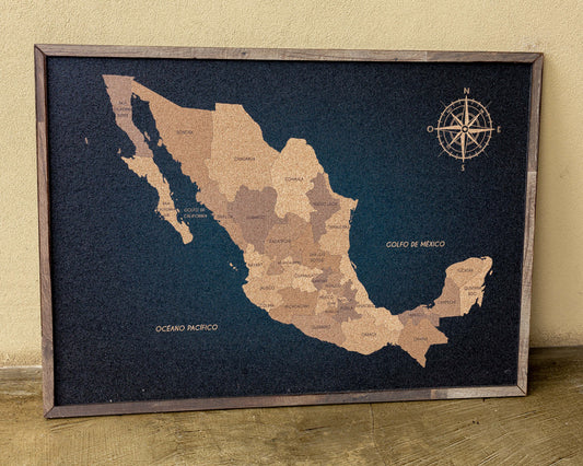 Mapa de México de Corcho · Colección IMPRESOS