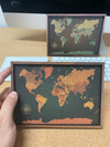 Mapamundi de CORCHO - Colección IMPRESOS - 20 x 14 cm (Tamaño para Escritorio)