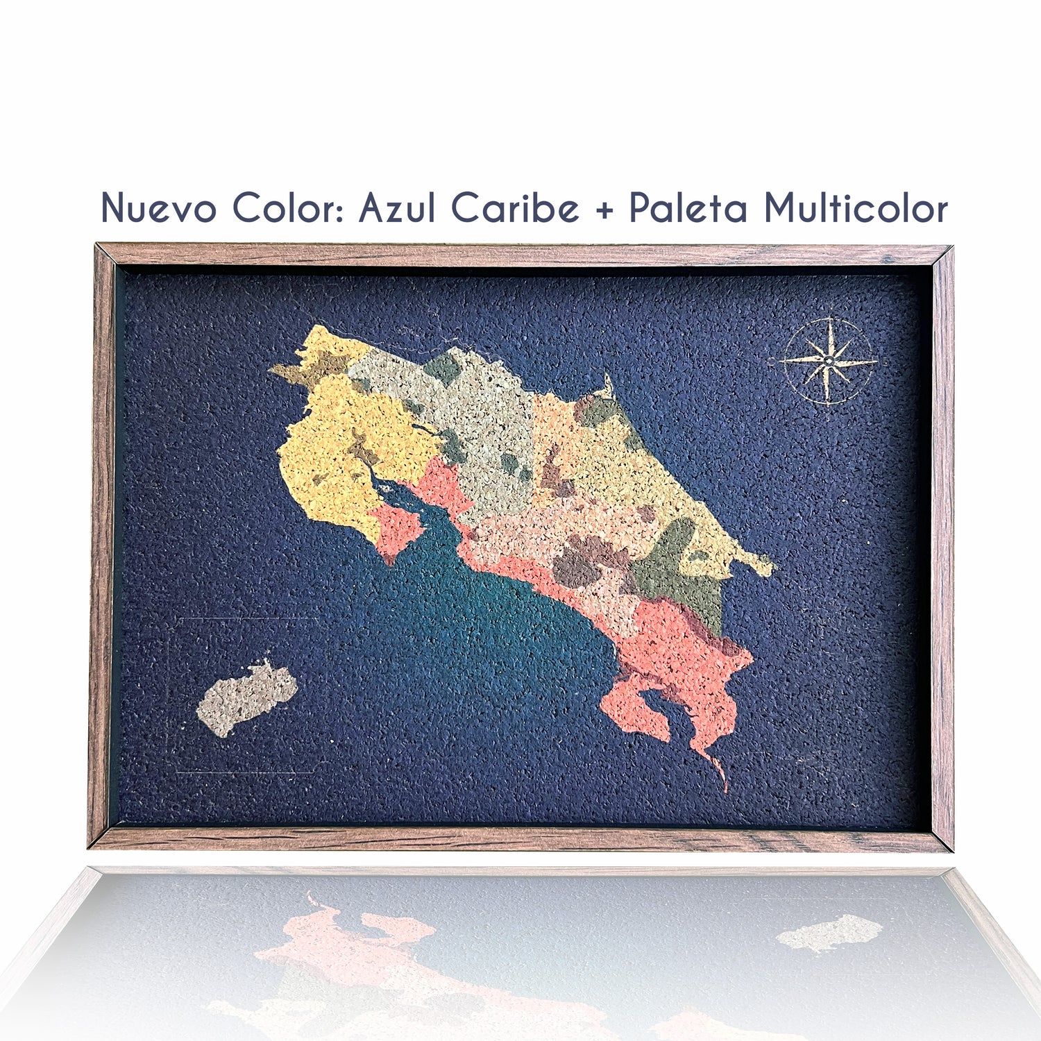 Mapa de Costa Rica de Corcho · Colección IMPRESOS | 20 × 14 cm (Edición para Escritorio)