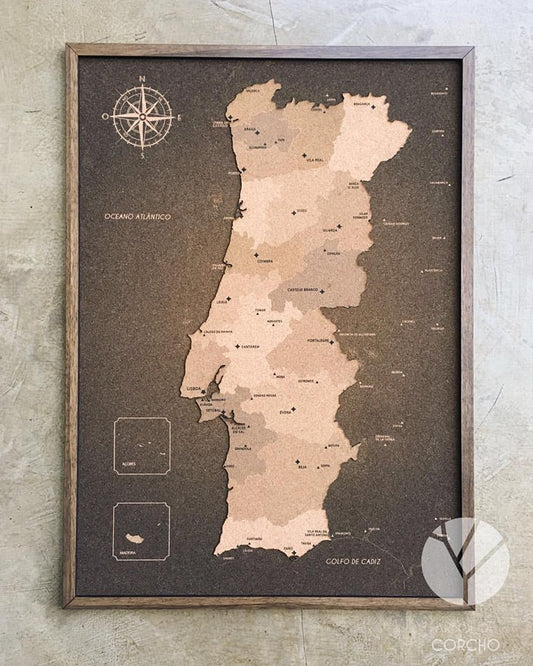 Mapa de Portugal de Corcho · Colección IMPRESOS