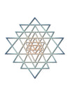 Sri Yantra de Corcho Natural – Geometría Sagrada y Decoración de Pared