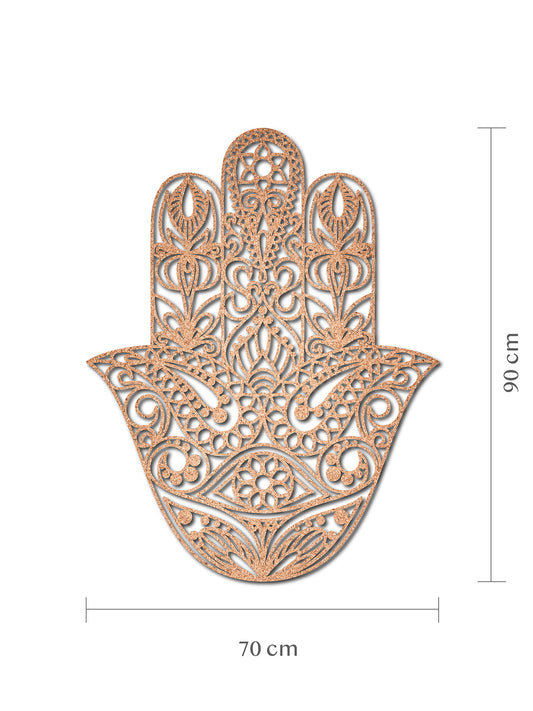 Hamsa de Corcho Natural – Decoración de Pared Boho